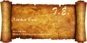 Tanka Éva névjegykártya